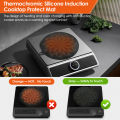 4Pcs Induction Silicone Mat Thermochromic Round Induction Cooktop Mat Nonslip Countertop Protector Mat for Home Kitchen Cooking. 