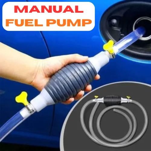 Hand Fuel Pump Car Fuel Tank Oil Transfer Fuel Pump Petrol Manual Pump Syphon Fuel Saver For Gasoline (Pump & 5 FIT Pipe)