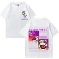 Kanye West Graduation Bear Double Sided Printed T shirt Men Women Fashion Hip Hop Cool Tops short sleeve Unisex T-shirts 72463. 