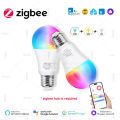 Zigbee E27 Led Bulbs 15W 18W,Dimmable Light Led Lamp 2700-6500K RGB,For ewelink Zigbee Gateway,For Alexa Yandex Smartthings Z2M. 