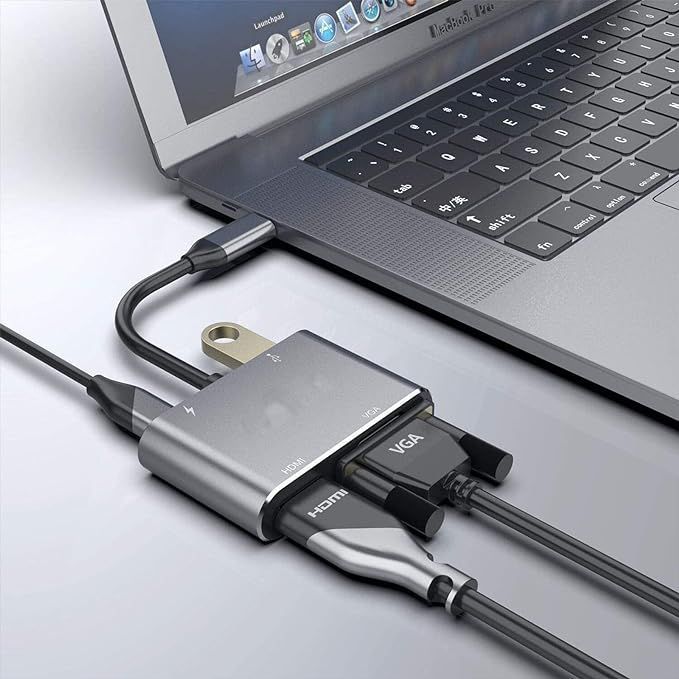 support%204k%20usb%20c%20to%20hub%20pd%20Hd%20tv%20+%20vga%20+%20Usb%20adapter%20typ%20c%204%20in%201%20-%20Image%202