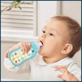 Intelligent Education Cell Phone Musical Simulation Bottle Toy Baby Nibble Pacifier Teether Telephone Music Sound feeder Machine For 1+ Years Old with lanyard. 