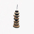 1pc-Simple wooden  wood chew toy rabbit, chew stick, round wood teeth grinding rope, small pet toy. 