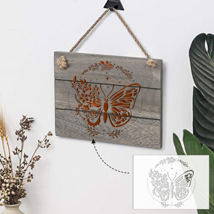 YOMDID%201pc%20Butterfly%20Flower%20DIY%20Graffiti%20Template%20Reusable%20Butterfly%20Pattern%20Painting%20Hollow%20Decoration%20Stencil%20Craft%20Supplies%20-%20Image%205