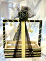 Wooden Gift Basket With Net Wrap Birthday Gift/Wedding Gift/Anniversary Gift/Event Gift. 