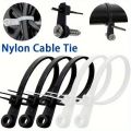 Creative Nylon Cable Ties With Screw Mounting Hole, Self Locking Loop Wrap Bundle Ties Strap, DIY Office Cables Wire Fasten. 