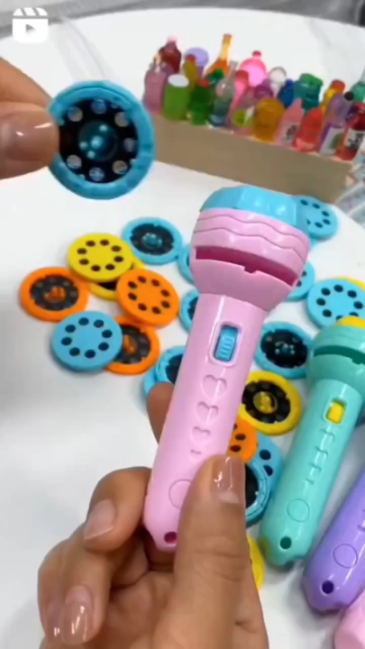 Mini Projector Torch Kids Flashlight Story Book Educational Light-Up Toys Sleep Light Preschool Fairy Tale Projection Lamp Gift By Dhaka Shopping Zone - বাচ্চাদের খেলনা