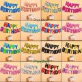 Happy Birthday Balloon Banner, Aluminum Foil Letters Banner Balloons For Party Supplies, Birthday Decorations - Birthday Decoration.