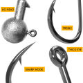 WODJYJ 10pcs 1g 2g 3.5g 5g 10g 20g 25g crank Jig head hook fishing hook head Jig lure hard bait soft worm jig hook for fishing. 