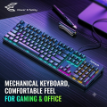 Original HP Blue Switch Mechanical Gaming Keyboard Wired USB With RGB Backlight 104 Key By FunBug Board. 