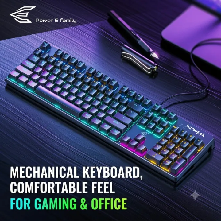 Original%20HP%20Blue%20Switch%20Mechanical%20Gaming%20Keyboard%20Wired%20USB%20With%20RGB%20Backlight%20104%20Key%20By%20FunBug%20Board%20-%20Image%204