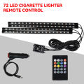 RGB Automotive Atmosphere Decorative Lamp Led Interior Light Strip Car Foot Ambient Lights with USB Cigarette with Remote Voice. 