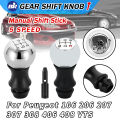 5 Speed Alloy MT Gear Shift Knob Car Accsesories For Peugeot 106 206 306 406 107 207 307 407 301 308 2008 3008 Citroen C2 C3 C4.