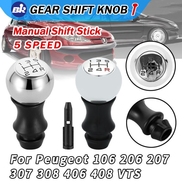 5 Speed Alloy MT Gear Shift Knob Car Accsesories For Peugeot 106 206 306 406 107 207 307 407 301 308 2008 3008 Citroen C2 C3 C4