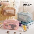Large Capacity Makeup Storage Bag Hollow Women Multifunctional Mesh Tote Cosmetic Case Bag Travel Transparent Toiletry Pouch. 