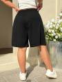 Soft Fabric Trendy Plus Size Elastic Waist Short Pants Loose Summer Shorts Women Clothing. 