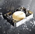 SOAP DISH SQUARE DESIGN CHROME STAINLESS STEEL. 