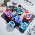 Cartoon Figure Children's Quartz Wrist Watches Fashion Luminous Silicone Kids Watch Boys Girls Birthday Festival Clock Gifts. 