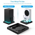 RGB Light Stand Station for Xbox Series X/S Console With 3 Ports USB Hub Colorful LED Base For Xbox Series X/S Game Accessories.