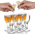 10ml Mini Shot Glasses Set of 6 Sake Chinese Liquor Spirit Baijiu Sake Glass Cup Clear Alcohol Stem Drinkware Wholesale . 
