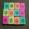 eraser book pack of 12,book desighn eraser, stationery eraser. 