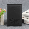 PU Leather Passport Cover For Men & Women Organizer - Protective Card Holder ID Document Covers World Map Travel Passport Case. 