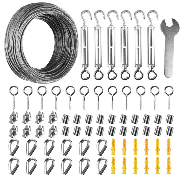 Wire Rope M4 Stainless Steel Wire Rope Kit Shelter Wire Rope Cable M4 Turnbuckles ...