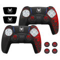 For PS5 Controller Cover Case Anti-Slip Silicone Protective Skin Compatible with PS5 Controller with Thumb Grip Cap Sticker.