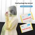 5Pcs/set Disposable Card Raincoats Portable Emergency Rainwears For Hiking Travel Camping Cycling Outdoor Gear Compact Durable.
