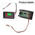 Battery Charge Level Indicator 12V 24V 36V 48V 60V 72V Lithium Battery Capacity Meter Tester With LED Voltmeter for Cars, Motorcycles, Electric Bicycles, Trucks, Easy-bike Auto Rickshaw. 