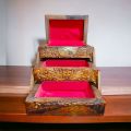 Wooden Folding Jewellery Box - Handicrafts Handmade 3-1 Folding Wooden Jewellery Boxe Nakshi - Pure Wood Jewellery Boxes. 