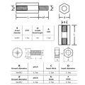 250pcs/box M3 Black Plastic Nylon Insulated Hex Standoff Hexagon Pillar Spacer Column Screw Nut Mix Size Assortment Kit Set.