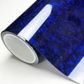 Ultra Glossy PET Blue Forged Carbon Fiber Vinyl Wrap Film Self Adhesive Car Motorcycle DIY Sticker Decal With Air Release. 