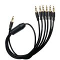 3.5mm Headphone Jack Splitter Audio Cable 3.5mm Cable 1 Male to 2/3/4/5/6 male AUX Cable Splitter Adapter For Computer Headset. 