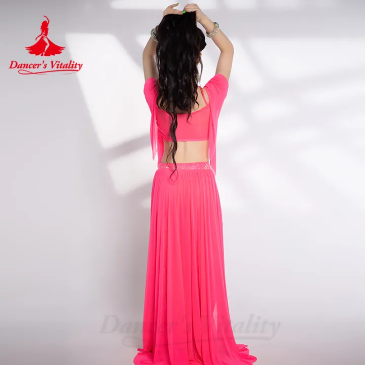 Belly%20Dance%20Costume%20Set%20for%20Women%20Half%20Sleeves%20Top+mesh%20AB%20Stones%20Long%20Skirt%202pcs%20Adult%20Oriental%20Belly%20Dancing%20Wear%20Clothing%20Set%20-%20Image%205