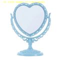 Portable Double-Sided Heart Shape Desktop Makeup Mirror Cosmetic Compact Hand Mirror for Women Vanity Mirror.