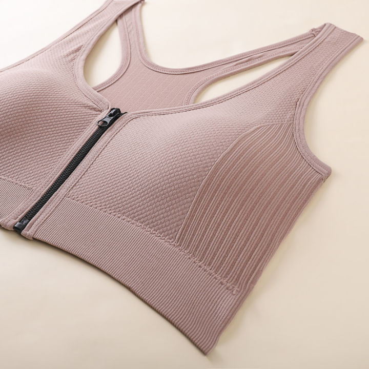 Women%20Sports%20Bra%20Front%20Zipper%20Sports%20Bra%20Breathable%20Shock-proof%20Underwear%20High%20Impact%20Yoga%20Bra%20Running%20Vest%20Fitness%20Workout%20Tops%20-%20Image%204
