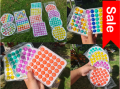 SET1 rainbow color popsicle pop it push pop bubble toys push button toy bubble pop pop it push pop bubble toys. 