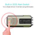Weather Radio Emergency Multifunctional Radio FM AM WB Hand Crank Solar USB Charging 2000mAh Power Bank LED Flashlight Torch. 