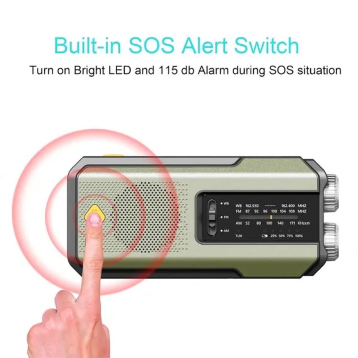 Weather%20Radio%20Emergency%20Multifunctional%20Radio%20FM%20AM%20WB%20Hand%20Crank%20Solar%20USB%20Charging%202000mAh%20Power%20Bank%20LED%20Flashlight%20Torch%20-%20Image%205
