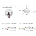 PIR motion sensor light switch 220V 110V time delay/Mode adjust Infrared Human Body motion Detector Auto control ON/OFF lighting. 