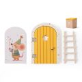 Wooden Miniature Elf Door Toy DIY Mini House Accessories Furniture Simulation Miniatures Toy Baby Pretend Play Toy . 