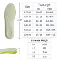 2 Pairs/4 PCS Air-Cushioned Height-Increasing Insoles High-Elasticity Latex Comfortable Shock-Absorbing Breathable Insole. 