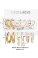 Earing Gold Plated Combo 9 Set Jora. 