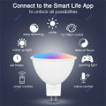 Tuya Smart LED Spotlight Bulb GU5.3/MR16 DC12V LED Downlight Lamp RGBCW Color Change WIFI APP Control Work With Alexa GoogleHome lightify. 