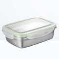 Stainless Steel Lunch Box Sealing Crisper Heat Insulation Food Container for Home Office (Green, 350ML). 