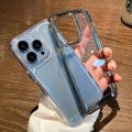 Luxury Silicone Transparent Shockproof Armo Case For iPhone 15 14 13 12 11 Pro Max 7 8 Plus XR XS X Phone Clear Protection Cover. 