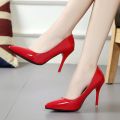 Pointed Toe Pumps Patent Leather Dress Women Shoes Red 8CM High Heels Boat Shoes Shadow Wedding Shoes Shoes for Wedding. 