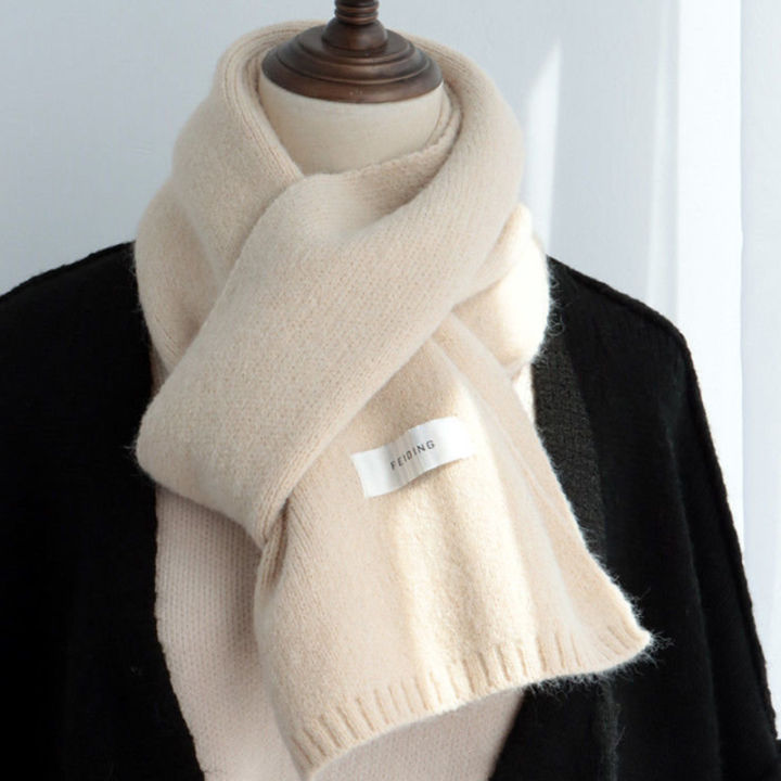 NEW%202025%20Autumn%20And%20Winter%20%20Korean%20Version%20Ing%20Style%20Solid%20Color%20Scarf%20Student%20Warm%20Knitted%20Versatile%20Couple%20Scarf%20-%20Image%206