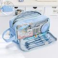 Pencil Bag for School Students with Large Capacity Multi-functional Pen Case Macaron Color Matching Cute Pencil Case.